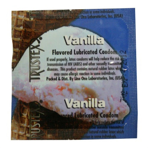 Trustex Flavored Lubricated Condoms - 3 Pack - Vanilla