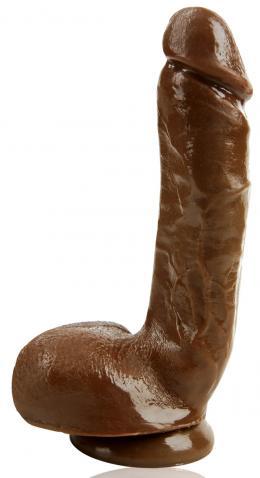 X5 Hard On Realistic Dildo with Suction Cup - Brown