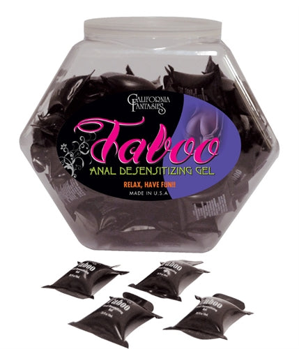 Taboo - Anal Desensitizing Gel - 72 Piece Fishbowl - 10 ml Pillows