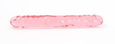 Crystal Jellie's Jr. Double Dong 12-Inch - Pink
