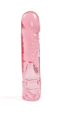 Vac-U-Lock Crystal Jellie Dong 8-inch - Pink