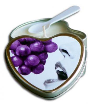 Grape Edible Heart  Candle - 4 oz.