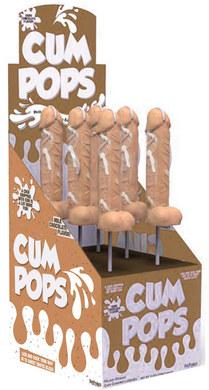 Cum Cock Pops - Milk Chocolate - 6 Piece P.o.p.  Display