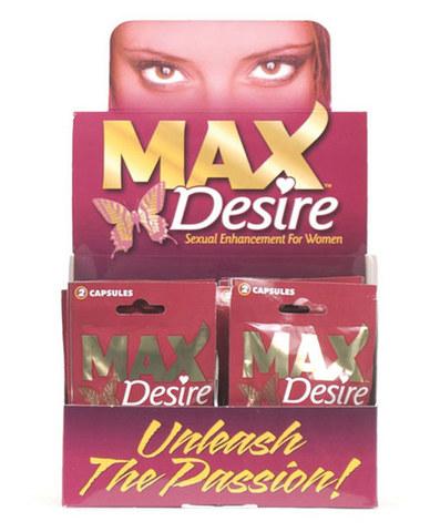 Max Desire 2 Pill Packs - 24 Piece Display  Women
