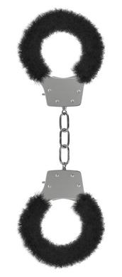 Pleasure Furry Handcuffs - Black