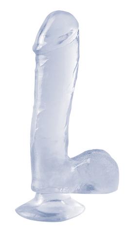 Basix Rubber Works - 7.5-Inch Dong With Suction Cup - Clear