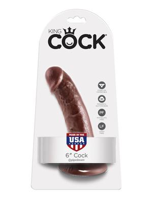 King Cock 6-inch Cock - Brown