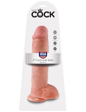 King Cock 11-inch Cock with  Balls - Flesh