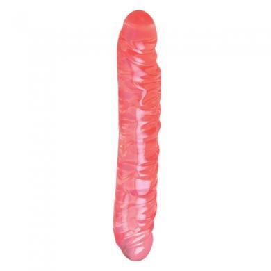Translucence Veined Double Dong 12-inch - Red