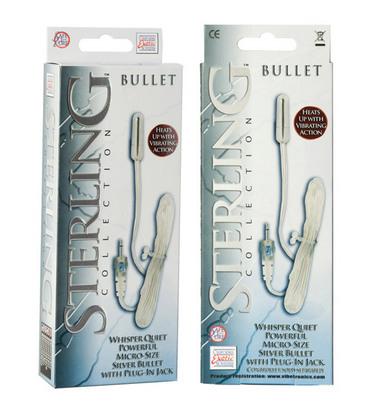Sterling Collection Micro Sized Silver Bullet With Plug In Jack