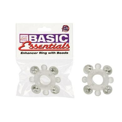 Basic Essentials Enhancer Ring With Beads - Clear