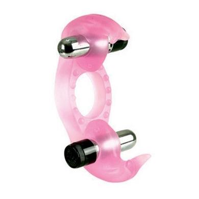 Silicone Triple Orgasm Erection Enhancer - Pink