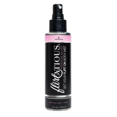 Flirtatious Pheromone Infused Body Mist - Vanilla, Sugar, & Sweet Pea - 4.2 Fl.oz - 125 Ml