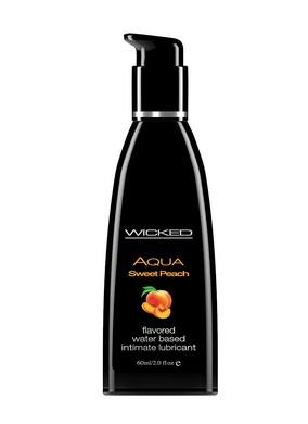 Aqua Sweet Peach Flavored Water Based Lubricant -  2 Oz. - 60 Ml