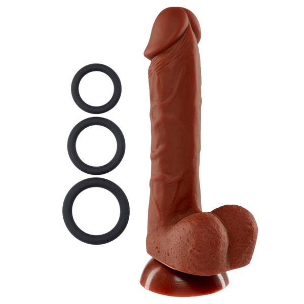 7" Silicone Pro Odorless Dong - Brown